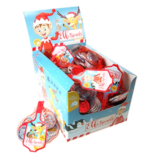 Picture of Christmas Elf & Friends Choc Coins Bag 50g x30